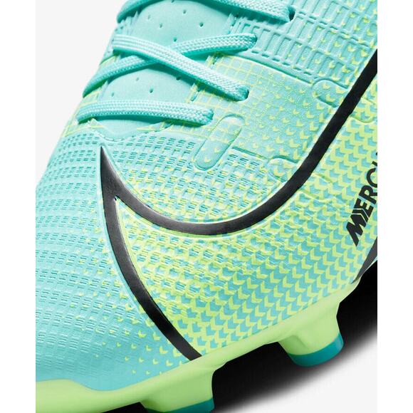 Nike Vapor 14 Academy FG/MG Turq Lime Soccer Cleats Mens 11.5 Wmns 13 CU5691-403 - Picture 8 of 9